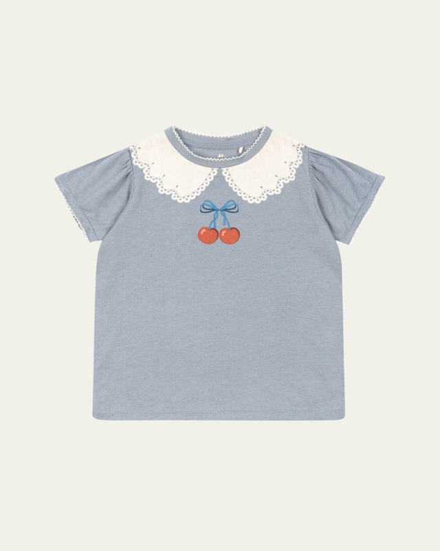 Girl's Famo Cherry-Print T-Shirt, Size 9M-10